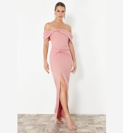 Снимка на Trendyol Dusty Rose Woven Long Evening Dress