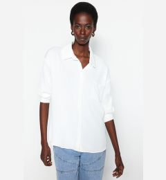 Снимка на Trendyol Ecru Basic Woven Cotton Shirt