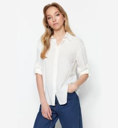 Снимка на Trendyol Ecru Classic Woven Shirt