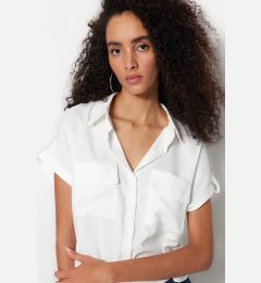 Снимка на Trendyol Ecru Double Pocketed Woven Shirt