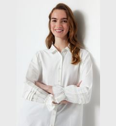 Снимка на Trendyol Ecru Embroidered Woven Cotton Shirt