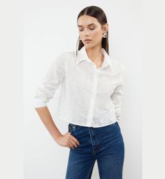 Снимка на Trendyol Ecru Embroidery Detailed Woven Shirt