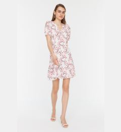 Снимка на Trendyol Ecru Floral Pattern Woven Dress