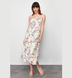 Снимка на Trendyol Ecru Floral Patterned Midi Woven Dress