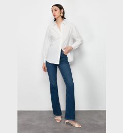 Снимка на Trendyol Ecru Lace Detailed Oversize/Wide Fit Woven Shirt