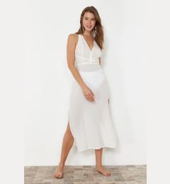 Снимка на Trendyol Ecru Midi Woven Backless Beach Dress