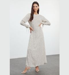 Снимка на Trendyol Ecru Polka Dot Patterned 100% Viscose Woven Dress