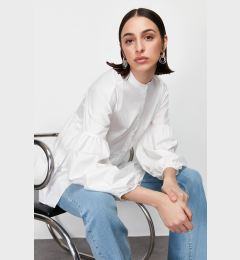 Снимка на Trendyol Ecru Skirt Layered Cotton Woven Shirt