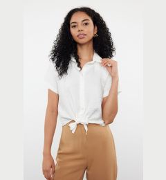 Снимка на Trendyol Ecru Tie-Up Woven Shirt