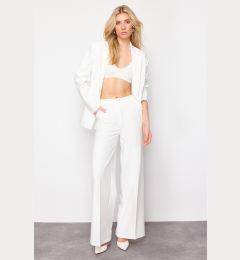 Снимка на Trendyol Ecru Wide Leg/Wide Leg High Waist Woven Trousers