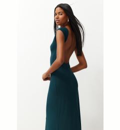 Снимка на Trendyol Emerald Green Backless Fitted Maxi Knitted Maxi Flexible Pencil Dress