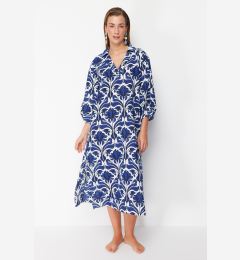 Снимка на Trendyol Ethnic Pattern Wide Fit Midi Woven 100% Cotton Beach Dress