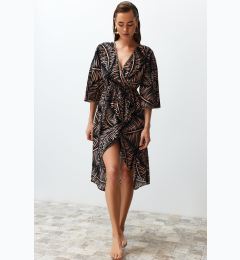 Снимка на Trendyol Ethnic Patterned Midi Woven Flounce Beach Dress