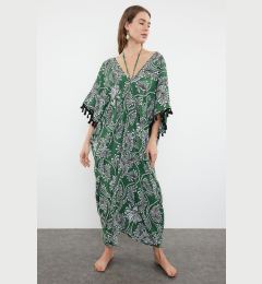 Снимка на Trendyol Ethnic Patterned Wide Fit Midi Woven Tassel Beach Dress