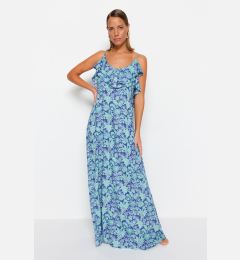 Снимка на Trendyol Floral Pattern Maxi Woven Flounce Beach Dress