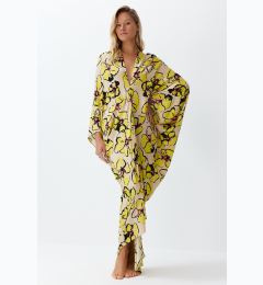 Снимка на Trendyol Floral Pattern Wide Fit Maxi Woven Draped Beach Dress