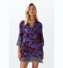 Снимка на Trendyol Floral Pattern Wide Fit Mini Woven Beach Dress