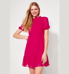 Снимка на Trendyol Fuchsia A-Cut Flounce Chiffon Lined Woven Woven Dress