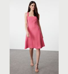 Снимка на Trendyol Fuchsia A-Cut Square Neck Mini Woven Dress