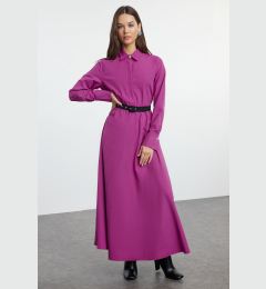 Снимка на Trendyol Fuchsia Belt Detailed Woven Dress