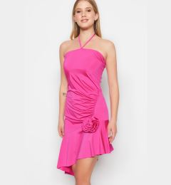 Снимка на Trendyol Fuchsia Fitted Knitted Elegant Evening Dress