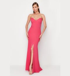 Снимка на Trendyol Fuchsia Fitted Woven Elegant Evening Dress