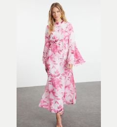 Снимка на Trendyol Fuchsia Lined Woven Chiffon Floral Pattern Dress