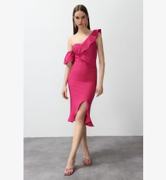 Снимка на Trendyol Fuchsia Ruffled Woven Elegant Evening Dress