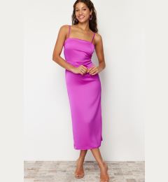 Снимка на Trendyol Fuchsia Strappy Woven Satin Dress