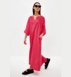 Снимка на Trendyol Fuchsia V-Neck Half Sleeve Aerobin Woven Kimono & Kaftan Dress