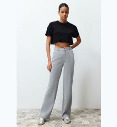 Снимка на Trendyol Gray 100% Tencel™ Low Waist Wide Leg Jeans