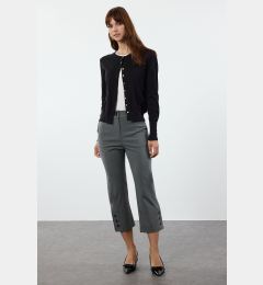 Снимка на Trendyol Gray Capri Buttoned Woven Trousers