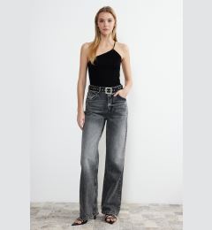 Снимка на Trendyol Gray High Waist Wide Leg Jeans