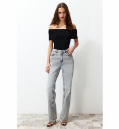 Снимка на Trendyol Gray Low Waist Wide leg Jeans