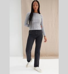 Снимка на Trendyol Gray Melange More Sustainable Corduroy Fitted/Simple Knitted Blouse with Stitching