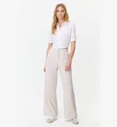 Снимка на Trendyol Gray Wide Leg/Wide Leg Pleated Woven Trousers