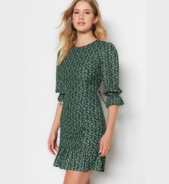 Снимка на Trendyol Green Back Detail Woven Woven Dress