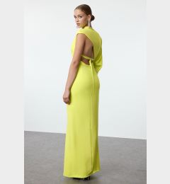 Снимка на Trendyol Green Backless Detailed Woven Long Elegant Evening Dress