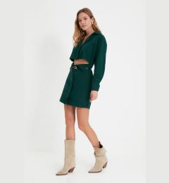 Снимка на Trendyol Green Belted Cut Out Detailed Woven Dress