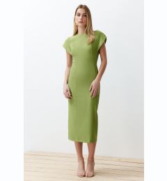 Снимка на Trendyol Green Bodycon Low Sleeve Crew Neck Midi Pencil Skirt Woven Dress