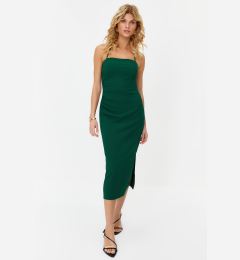 Снимка на Trendyol Green Fitted Slit Maxi Pencil Skirt Woven Dress