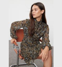 Снимка на Trendyol Green Floral Woven Winter Dress