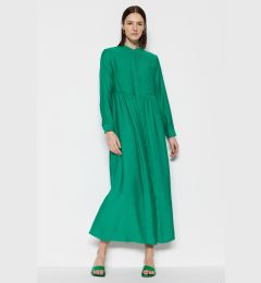 Снимка на Trendyol Green Prevailing Collar Woven Linen Look Shirt Dress