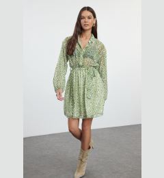 Снимка на Trendyol Green Waisted Mini Lined Chiffon Woven Dress