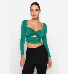 Снимка на Trendyol Green Window/Cut Out Detail Blouse