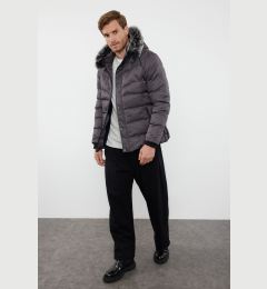 Снимка на Trendyol Grey Men's Regular Fit Fleece Lined Wind and Water Resistant Winter Puffer Jacket