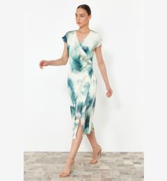 Снимка на Trendyol Indigo Abstract A-line Chiffon Midi Woven Dress