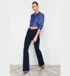 Снимка на Trendyol Indigo Denim Look Stone Fitted Woven Shirt