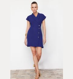 Снимка на Trendyol Indigo Double Breasted Form Button Detail Mini Woven Dress