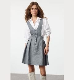 Снимка на Trendyol Indigo Plain Buttoned Mini Woven Dress